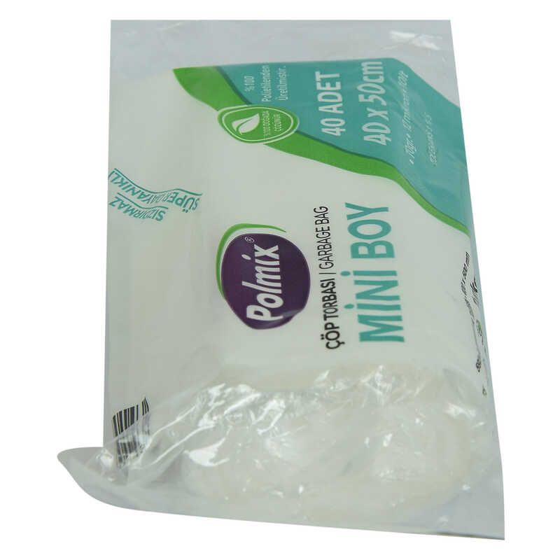 Lisinya214 Çöp Torbası Mini Boy 40x50Cm 70Gr 12Mikron 10Lt Şeffaf Rulo 40 Adet