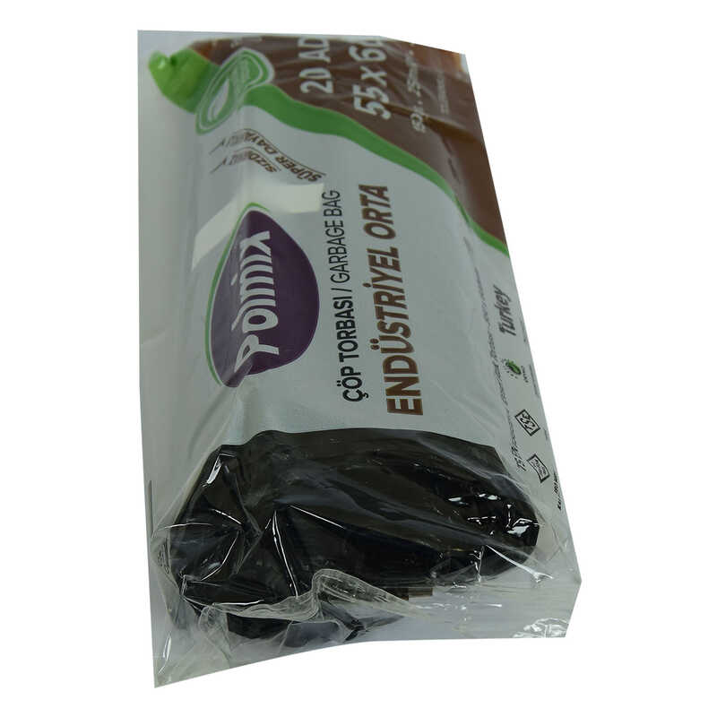 Lisinya214 Çöp Torbası Orta Boy 55x60Cm 150Gr 25Mikron 30Lt Siyah Rulo 20 Adet