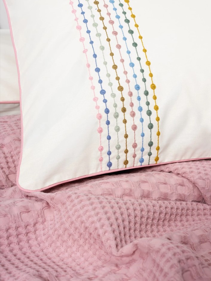 Aura Çift Kişilik Pike Takımı Pebble Pembe