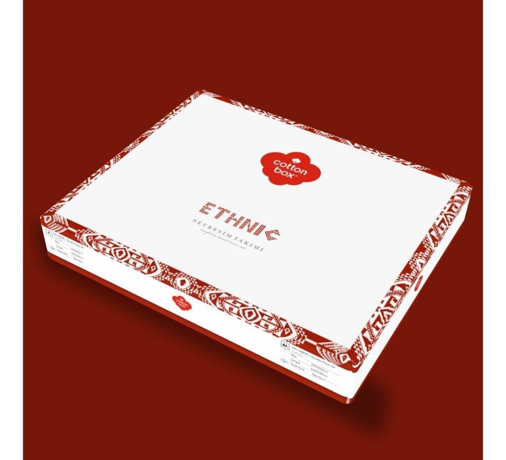 Etnich Tek Kişilik Nev Takımı Felix Kiremit Etnich Tek Kişilik Nevresim Takımı Felix Kiremit