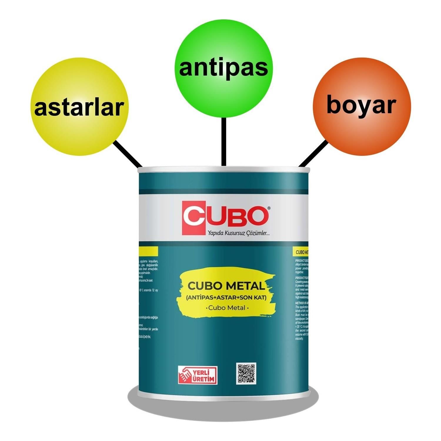 Cubo Metal Pas Boyası Ral 7016 Antrasit Grİ 2,5 Litre - Lisinya