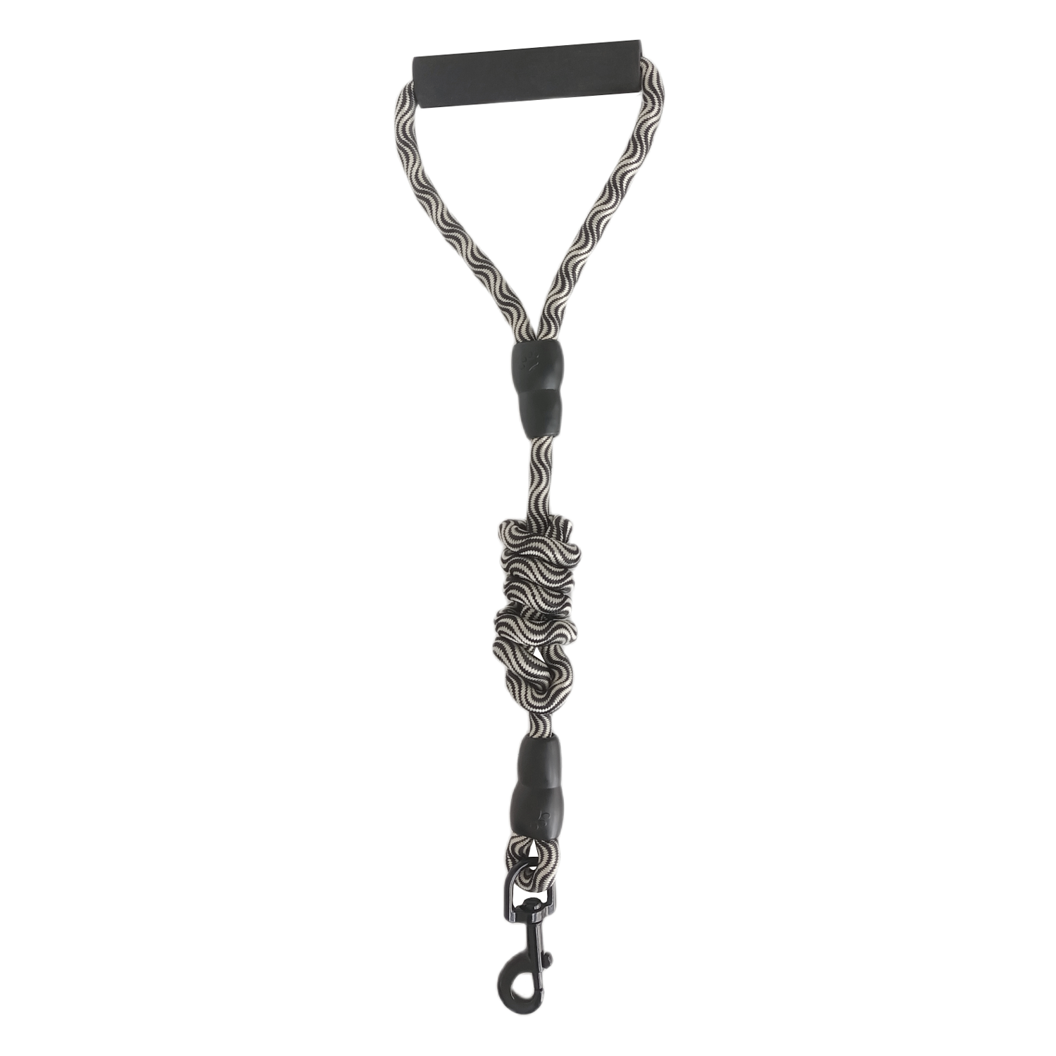 Köpek Göğüs Tasma Seti Dalga Desenli 1.5 cm*35-48 cm Siyah-Beyaz - Lisinya