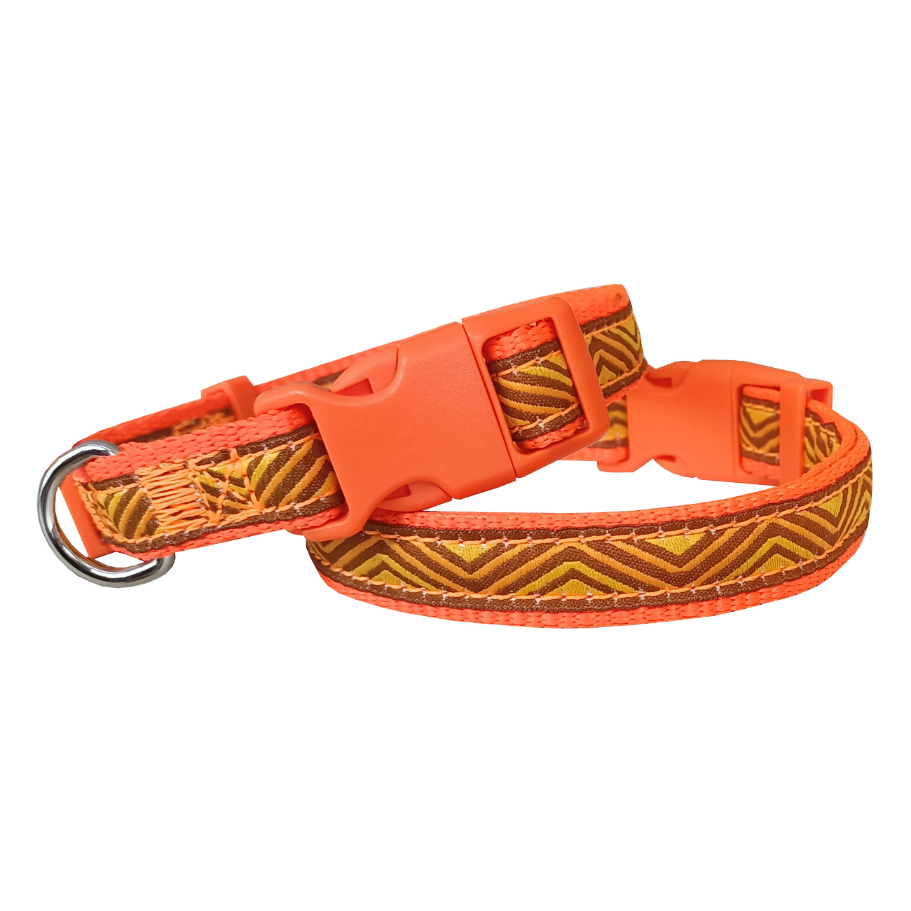 Dalga Desenli Dokuma Köpek Boyun Tasması 1,5 cm x 27-40 cm Tcu Lisinya205 Dalga Desenli Dokuma Köpek Boyun Tasması 1,5 cm x 27-40 cm Turuncu