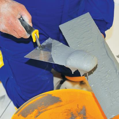 Lisinya202 Dekor 064 Ahşap Saplı Sıvacı Malası 26 cm