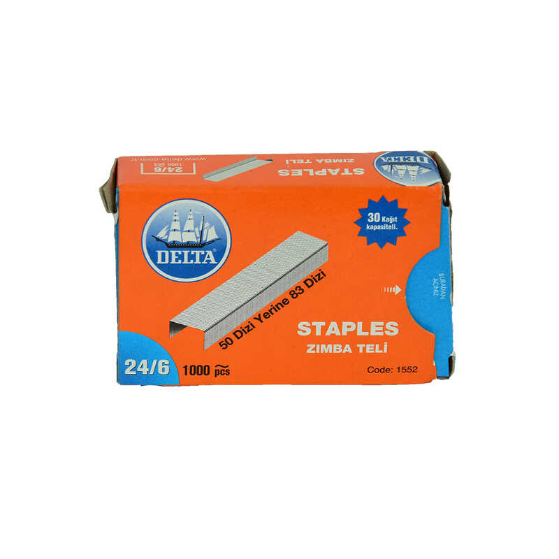 Lisinya214 Zımba Teli Gri No-24/6 83 Dizi 1000 Adet Kod-1552