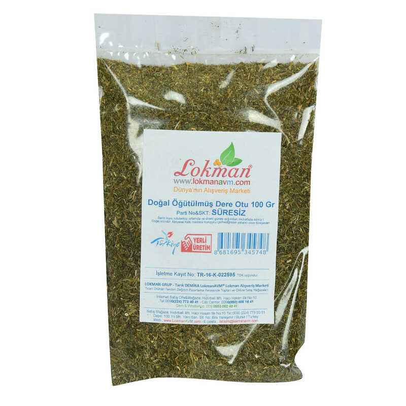 Lisinya214 Dere Otu Öğütülmüş Doğal 100 Gr Paket
