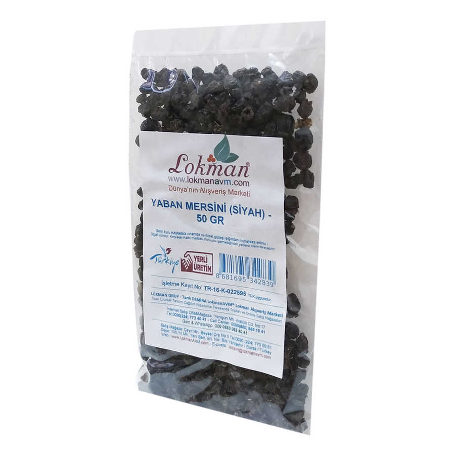 Lisinya214 Doğal Acı Yaban Mersini Siyah 50 Gr Paket