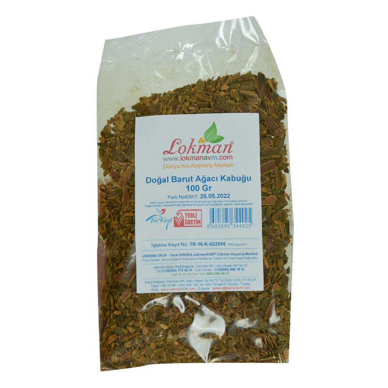 Doğal Barut Ağacı Kabuğu 100 Gr Paket - Lisinya