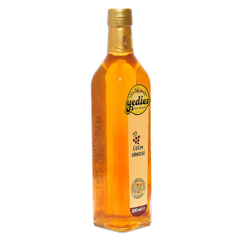 Lisinya214 Doğal Fermantasyon Katkısız İçilebilir Üzüm Sirkesi Cam Şişe 500 ML
