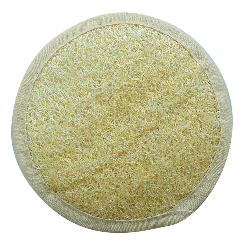 Lisinya214 Doğal Kabak Lifli Dıştan El Geçmeli Banyo Duş Kesesi Çap 15-17 Cm