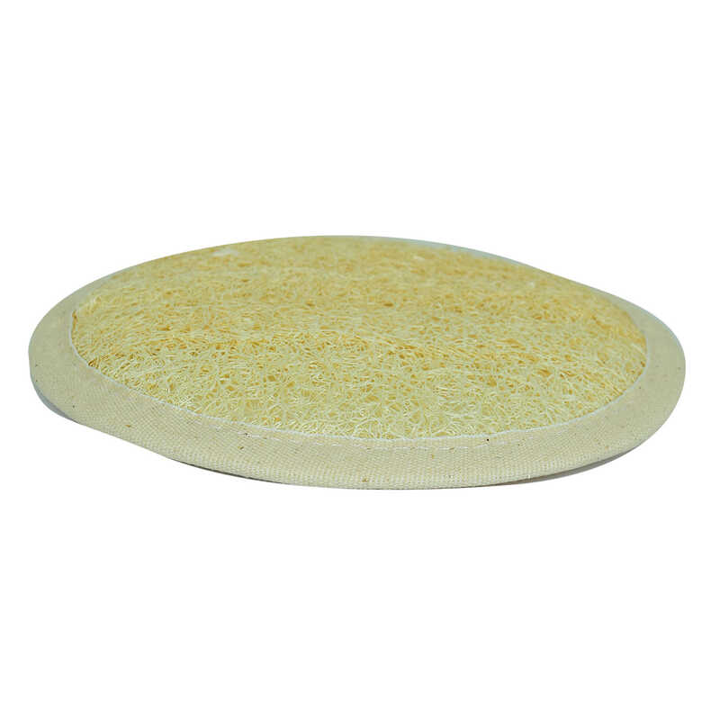 Lisinya214 Doğal Kabak Lifli Dıştan El Geçmeli Banyo Duş Kesesi Çap 15-17 Cm