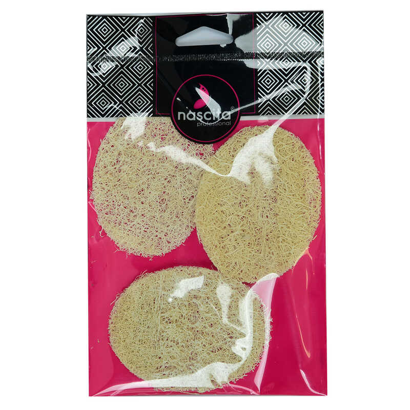 Lisinya214 Doğal Kabak Lifli Peeling Oval Yüz Pedi Kese 3 Adet 9x7 Cm