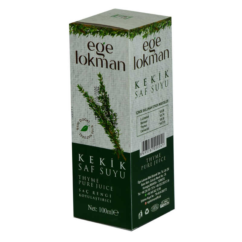 Lisinya214 Doğal Kekik Saf Suyu Saç Rengi Koyulaştırıcı Saç Bakımı 100 ML Spreyli Cam Şişe