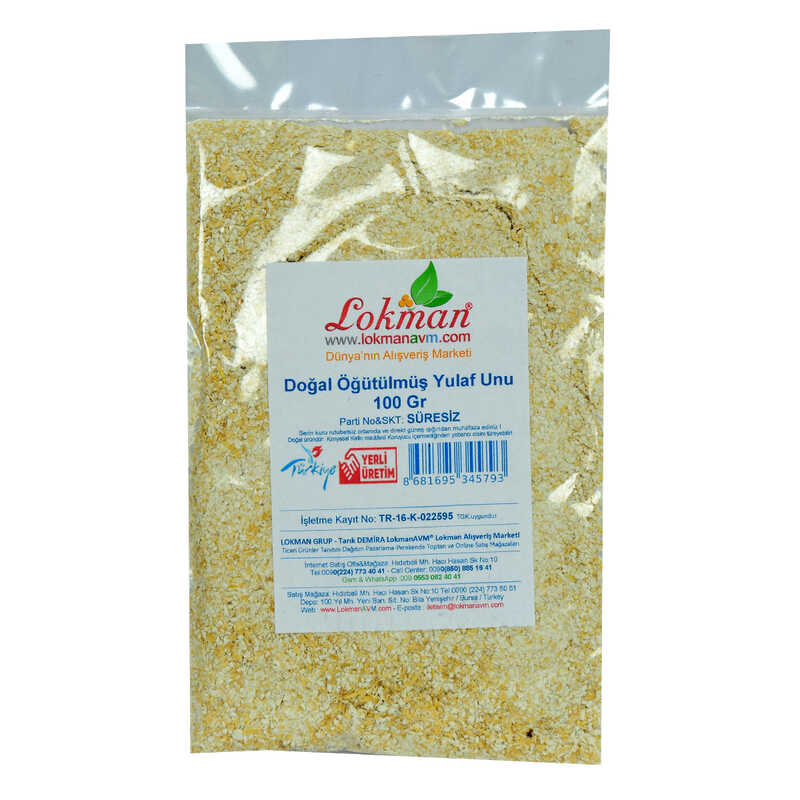 Lisinya214 Doğal Öğütülmüş Yulaf Unu 100 Gr Paket