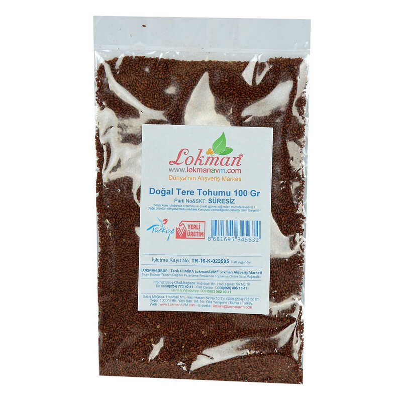 Lisinya214 Doğal Tere Tohumu 100 Gr Paket