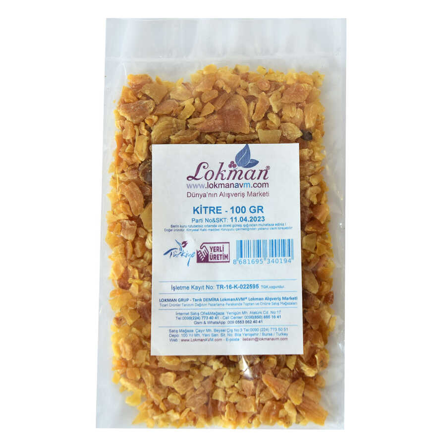 Lisinya214 Doğal Yaprak Kitre Zamkı 100 Gr Paket