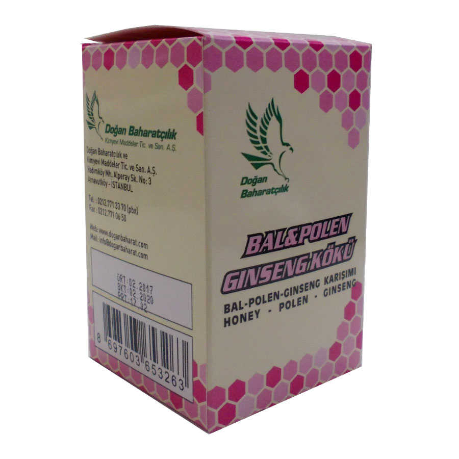 Lisinya214 Bal Polen Ginsengli Karışım Cam Kavanoz 230 Gr