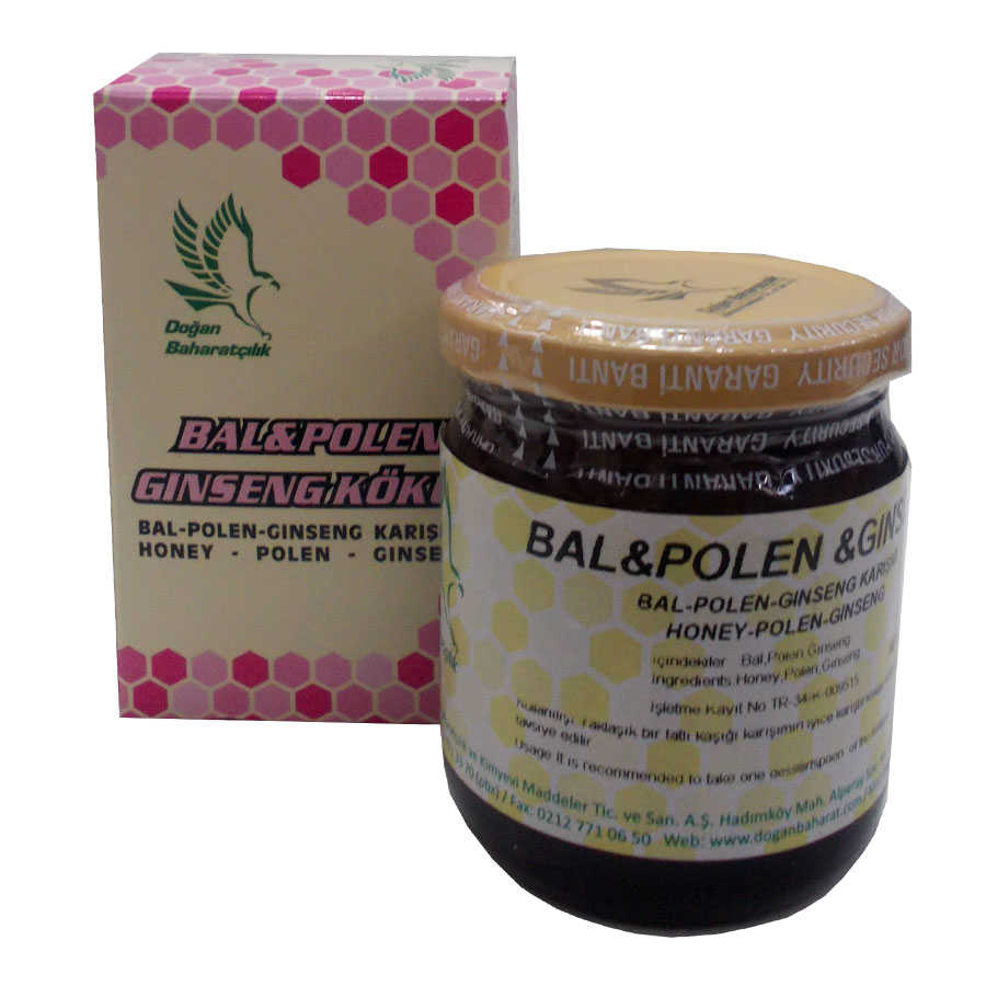 Lisinya214 Bal Polen Ginsengli Karışım Cam Kavanoz 230 Gr