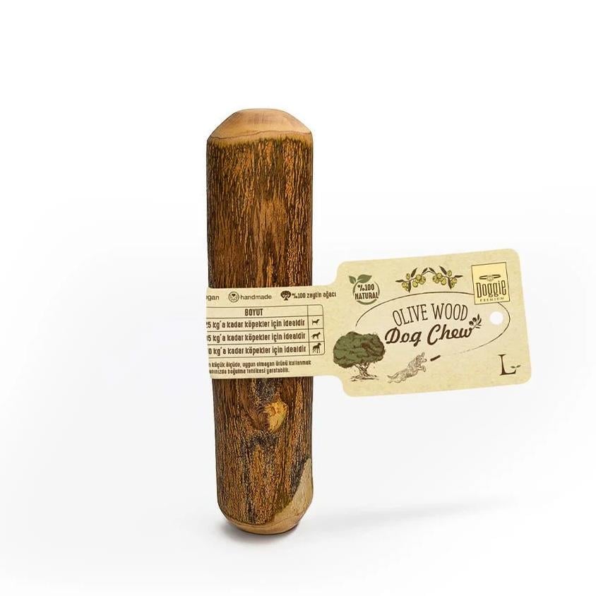 Doğal Zeytin Ağacı Çiğnenebilen Köpek Oyuncağı L 19 x 3,5 cm - 25 kg - Lisinya