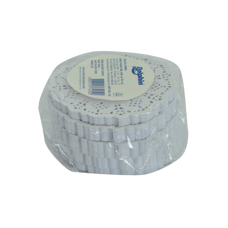 Lisinya214 Kağıt Bardak Altlığı 9 Cm Dantel Desenli Beyaz 500 Adetli 1 Paket