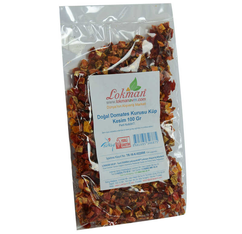 Lisinya214 Domates Kurusu Küp Kesim 100 Gr Paket