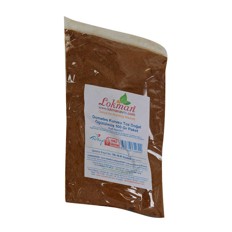 Lisinya214 Domates Kurusu Toz Doğal Öğütülmüş 100 Gr Paket