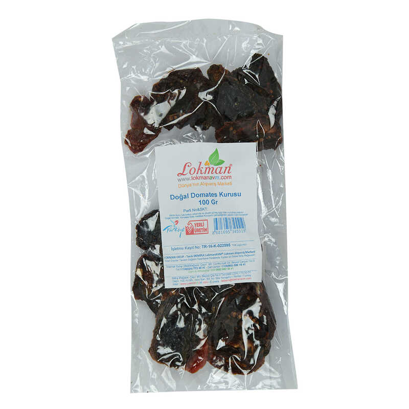 Lisinya214 Domates Kurusu Yarım Ay Kesim 100 Gr Paket