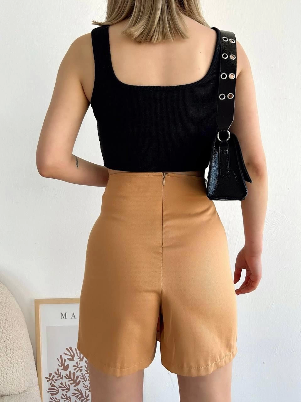 Dört çıtçıtlı Gabardin şort etek s249001 - Lisinya