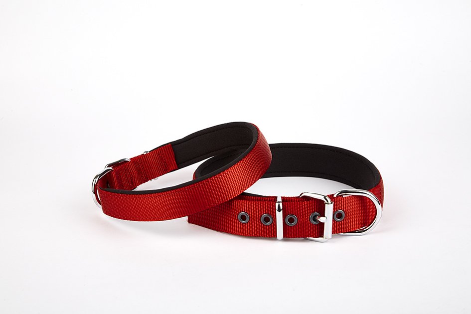 Dokuma Köpek Boyun Tasması 45-52 cm Kırmızı - Lisinya