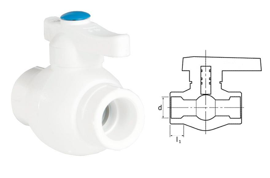 Lisinya202 Ege Yıldız PPRC 40 mm Küresel Vana Gri