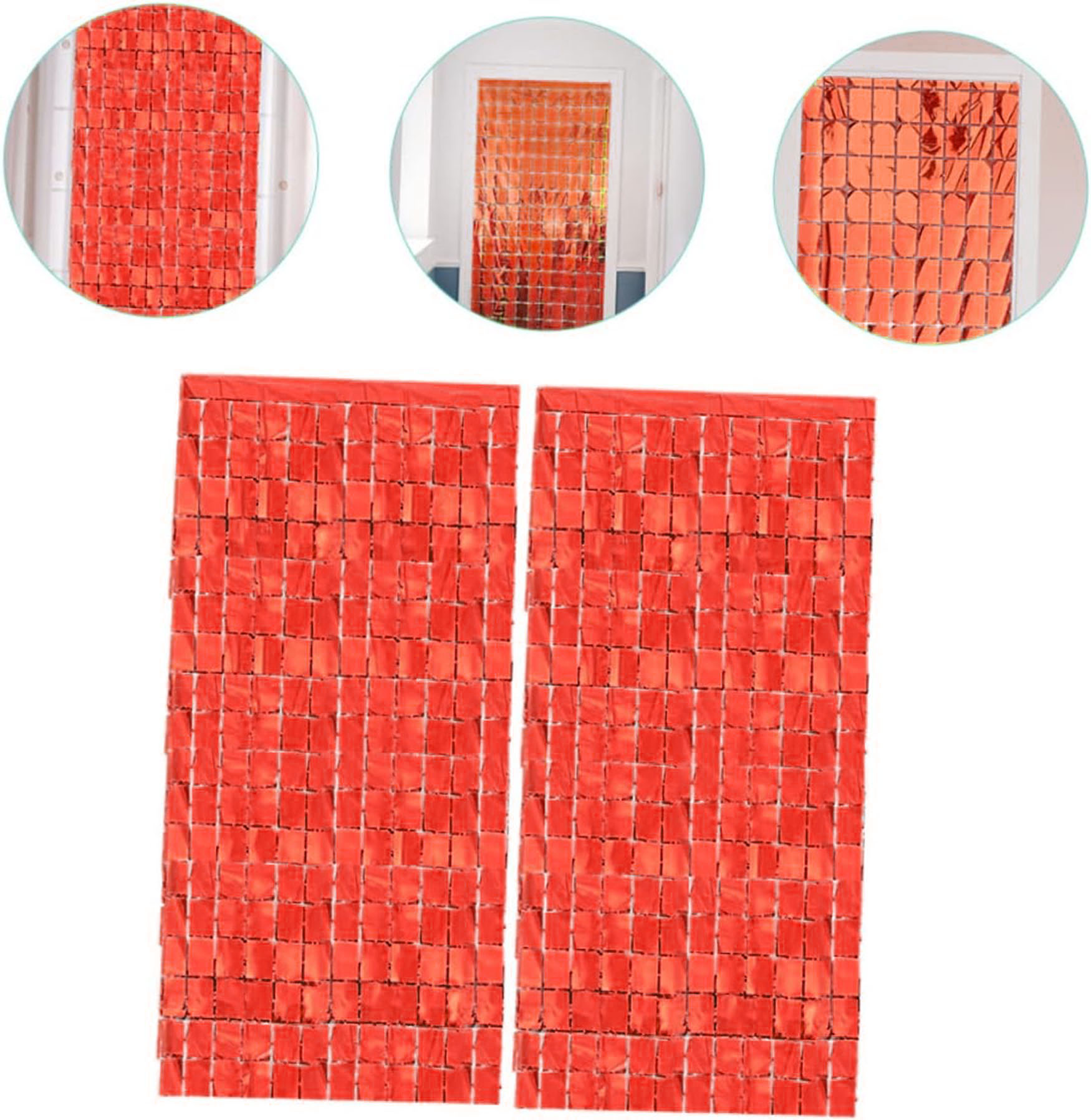 Ekstra Metalize Kırmızı Renk Disko Dikdörtgen Kesim Kapı Perdesi Dekorasyon 1x2 Metre Ekstra Metalize Kırmızı Renk Disko Dikdörtgen Kesim Kapı Perdesi Dekorasyon 1x2 Metre (Lisinya)