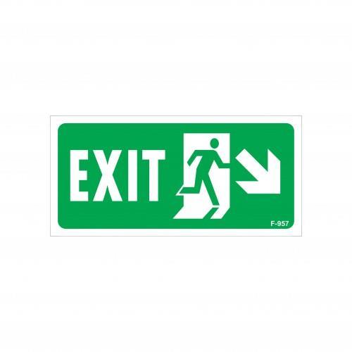 Exit Sağ Aşağı Uyarı Levhası 17,5x25 KOD:957 Lisinya202 Exit Sağ Aşağı Uyarı Levhası 17,5x25 KOD:957