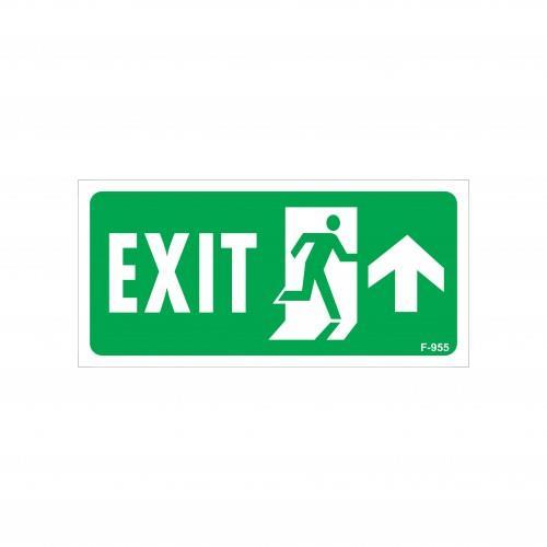 Exit Yukarı Sağ Ok İşaretli Uyarı Levhası 17,5x25 KOD:955 Lisinya202 Exit Yukarı Sağ Ok İşaretli Uyarı Levhası 17,5x25 KOD:955