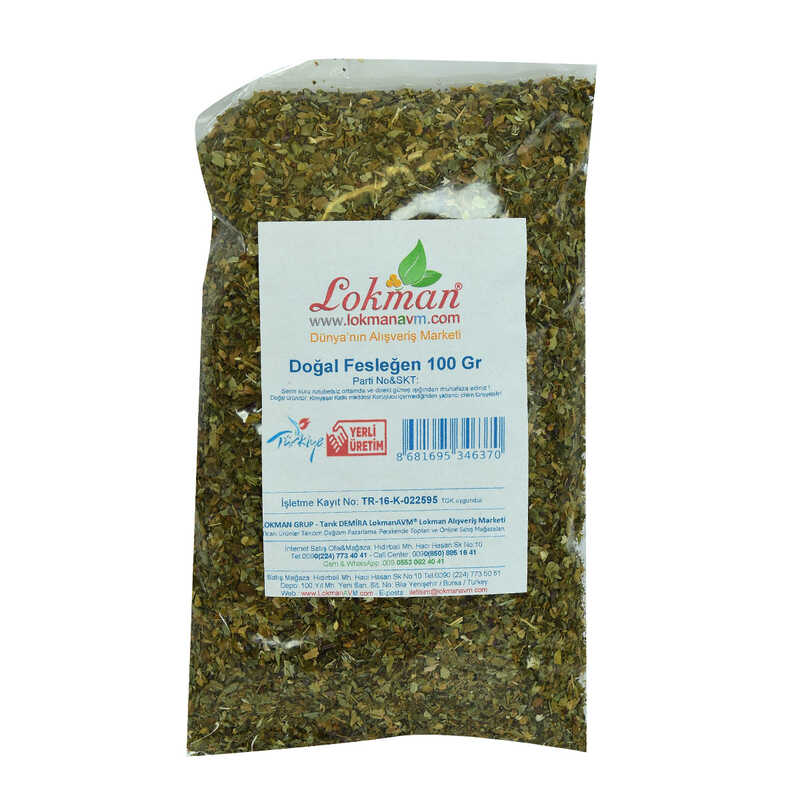 Fesleğen Elenmiş Tozu Alınmış Doğal 100 Gr Paket - Lisinya