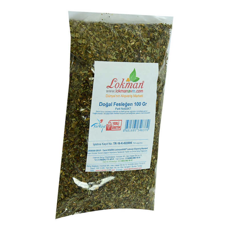 Fesleğen Elenmiş Tozu Alınmış Doğal 100 Gr Paket - Lisinya