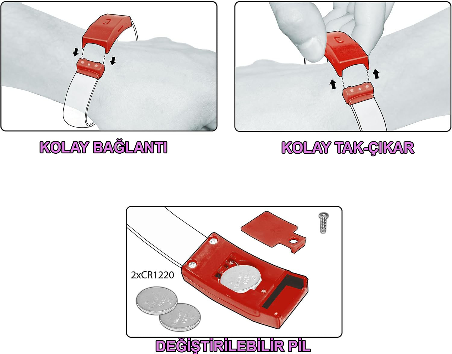 Festival & Parti LED Bileklik 3 Farklı Mod Işıklı 1 Adet Festival & Parti LED Bileklik 3 Farklı Mod Işıklı 1 Adet
