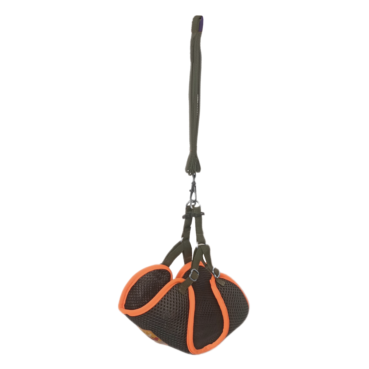 Lisinya205 Kedi Köpek Havalı Göğüs Tasma Seti Large 38-45 cm + 130 cm Haki Turuncu