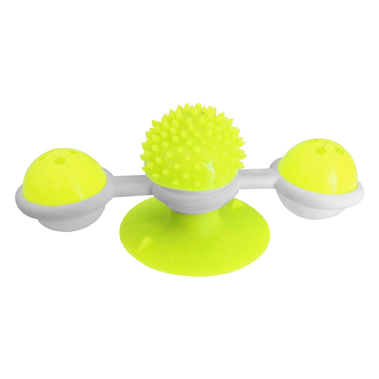 Lisinya205  Vantuzlu Fırıldak Toplu Dönen Kedi Oyuncağı 8 cm-18 cm Sarı
