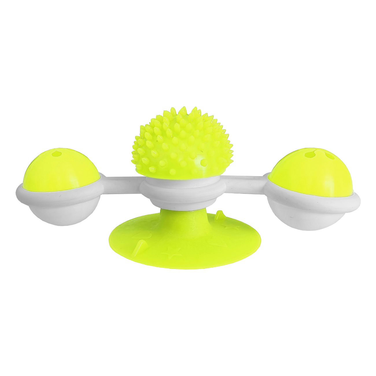 Lisinya205  Vantuzlu Fırıldak Toplu Dönen Kedi Oyuncağı 8 cm-18 cm Sarı