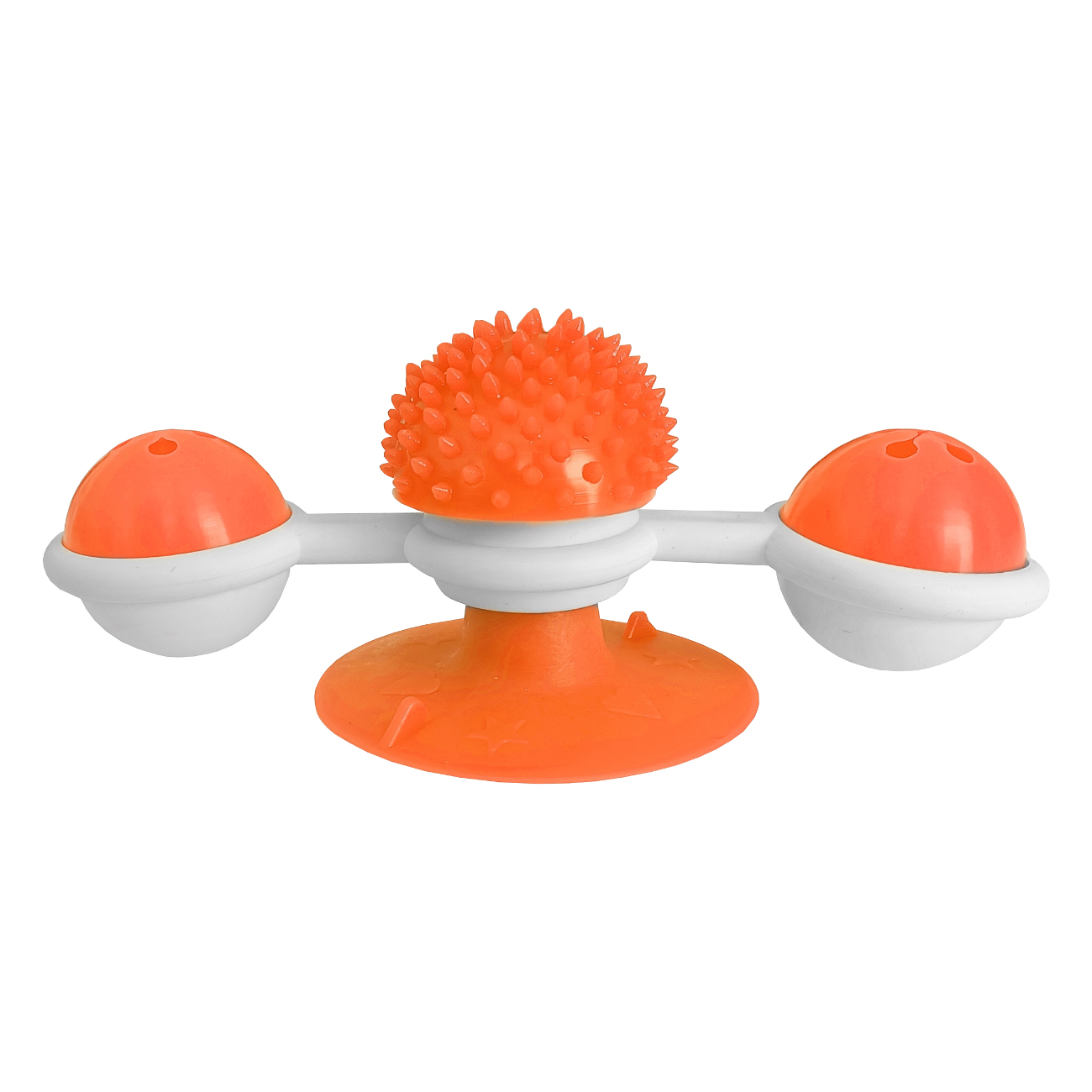 Lisinya205  Vantuzlu Fırıldak Toplu Dönen Kedi Oyuncağı 8 cm-18 cm Turuncu