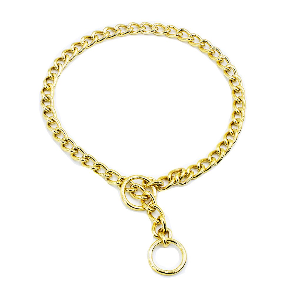 Eğitim Serisi Zincirli Köpek Boyun Tasması 3,5x55 cm - Gold - Lisinya Eğitim Serisi Zincirli Köpek Boyun Tasması 3,5x55 cm - Gold - Lisinya