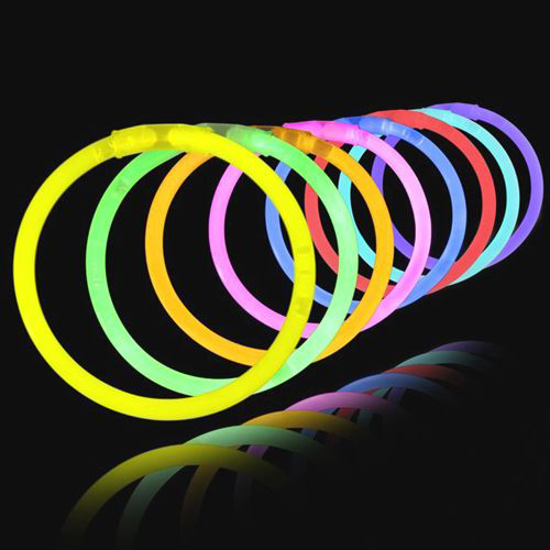 Karanlıkta Yanan Parlayan Fosforlu Glow  Çubuk Bileklik 50 Adet (Lisinya)