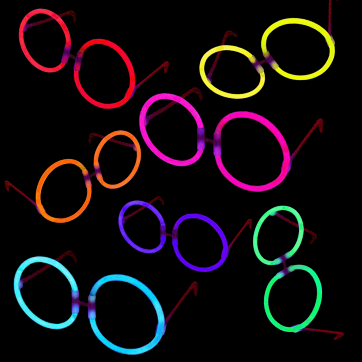 Glow Parti Gözlüğü Glow Partisi Yuvarlak Şekilli Fosforlu Gözlük 6 Adet Glow Stick Parti Gözlüğü Glow Partisi Yuvarlak Şekilli Fosforlu Gözlük 6 Adet (Lisinya)
