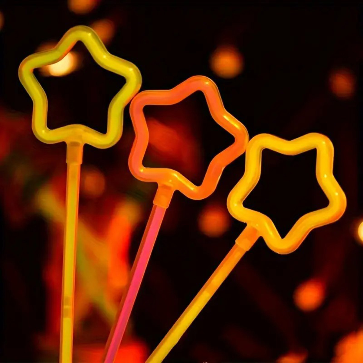 Glow Stick Yıldız Asa Kırılınca Yanan Yıldız Çubuklar 6 Renk 6 Adet Glow Stick Yıldız Asa Kırılınca Yanan Yıldız Çubuklar 6 Renk 6 Adet