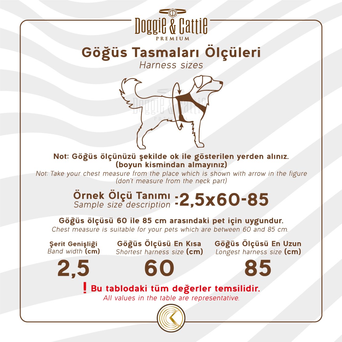 Köpek Bel Tasması 3cm-75 x 85 cm 3X-Large Mavi - Lisinya