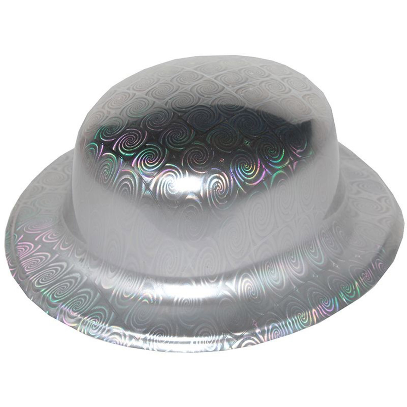 Gümüş Renk Hologramlı Plastik Yuvarlak Melon 27x24 cm Gümüş Renk Hologramlı Plastik Yuvarlak Melon 27x24 cm (Lisinya)