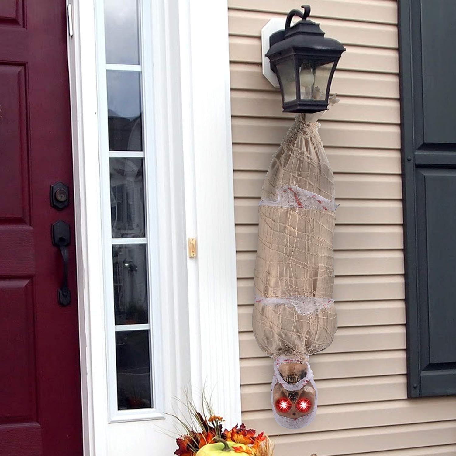 Halloween Sensörlü Işıklı Hareketli Mumya 25x75 cm Halloween Sensörlü Işıklı Hareketli Mumya 25x75 cm (Lisinya)