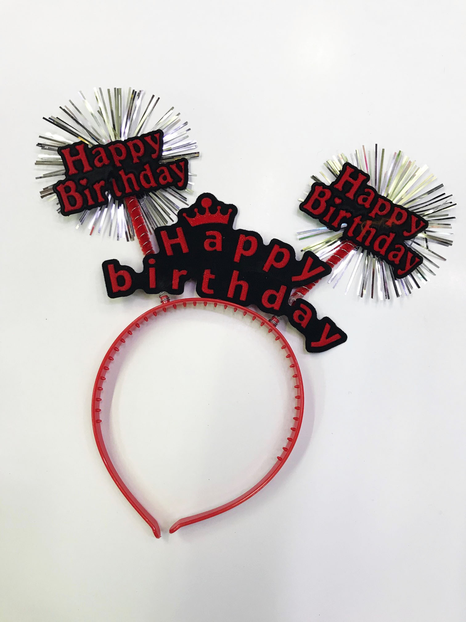 Happy Birthday Neon Renk Doğum Günü Tacı 12 Adet (Lisinya)