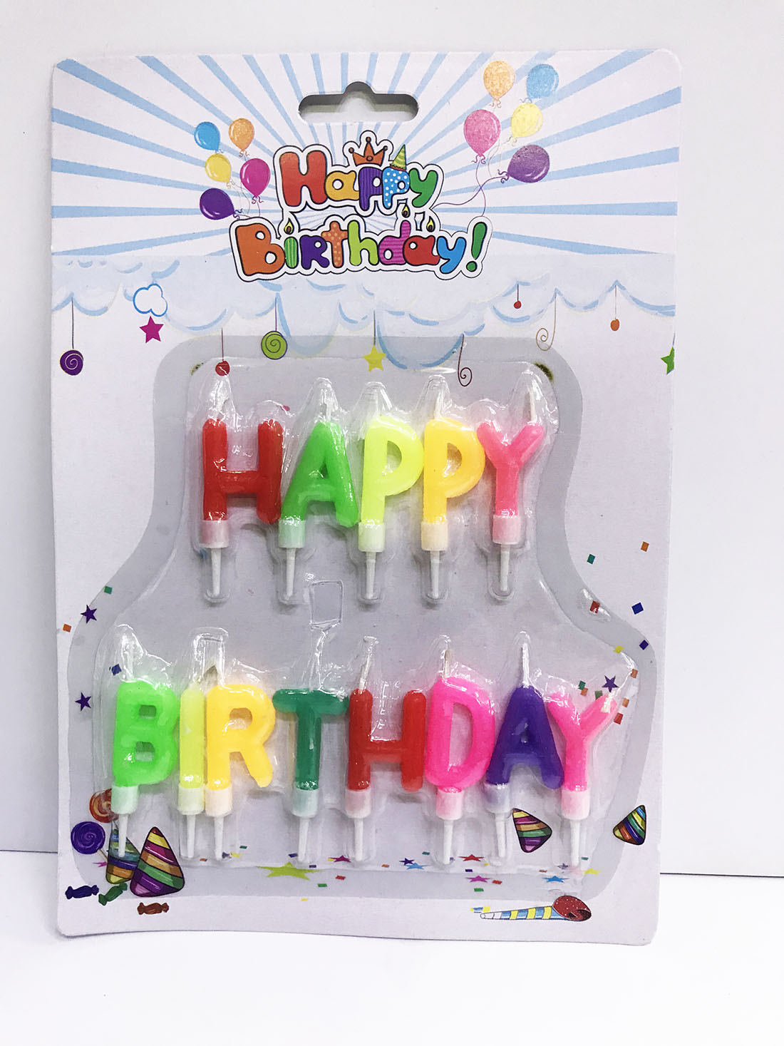 Happy Birthday Yazılabilen Rengarenk Doğum Günü Mumu Happy Birthday Yazılabilen Rengarenk Doğum Günü Mumu (Lisinya)