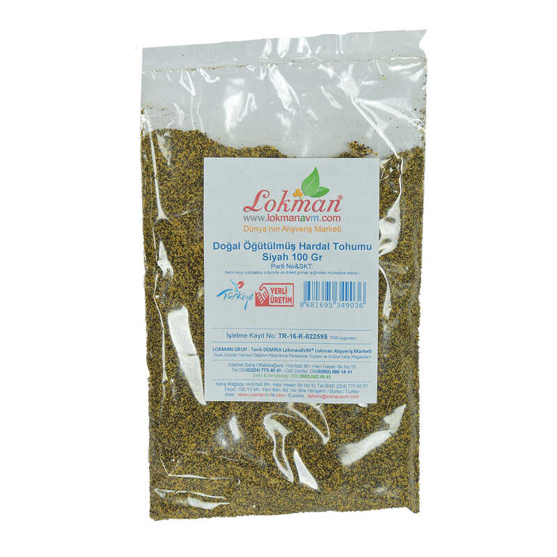 Hardal Tohumu Öğütülmüş Doğal Siyah 100 Gr Paket - Lisinya